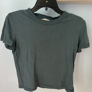 Zara simple tee in muted blue color :)